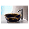 lavatory counter Anzzi BATHROOM - Sinks - Vessel - Tempered Glass Blue
