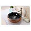 undermount basin vanity unit Anzzi BATHROOM - Sinks - Vessel - Tempered Glass Black