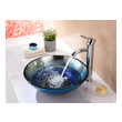 vessel sinks for bathroom vanities Anzzi BATHROOM - Sinks - Vessel - Tempered Glass Blue