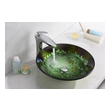 his and hers sinks with vanity Anzzi BATHROOM - Sinks - Vessel - Tempered Glass Green