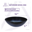 vanity without countertop Anzzi BATHROOM - Sinks - Vessel - Tempered Glass Brown