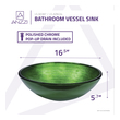 custom vanity tops with sink Anzzi BATHROOM - Sinks - Vessel - Tempered Glass Green