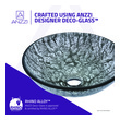 glass top basin Anzzi BATHROOM - Sinks - Vessel - Tempered Glass Silver
