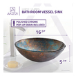 black restroom Anzzi BATHROOM - Sinks - Vessel - Tempered Glass Multi-Colored