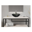 above counter bathroom sink vanity Anzzi BATHROOM - Sinks - Vessel - Tempered Glass Black