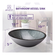 oval sinks for bathroom Anzzi BATHROOM - Sinks - Vessel - Tempered Glass Black