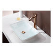 black vanity base Anzzi BATHROOM - Sinks - Vessel - Tempered Glass White