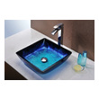 frosted glass vessel sink Anzzi BATHROOM - Sinks - Vessel - Tempered Glass Blue