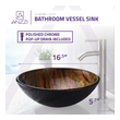 17 deep bathroom vanity Anzzi BATHROOM - Sinks - Vessel - Tempered Glass Brown