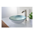 green sink Anzzi BATHROOM - Sinks - Vessel - Tempered Glass Silver