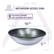 17 bathroom sink Anzzi BATHROOM - Sinks - Vessel - Tempered Glass Silver
