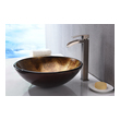sink stand alone Anzzi BATHROOM - Sinks - Vessel - Tempered Glass Brown
