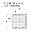 bathroom with shower floor plan Anzzi SHOWER - Shower Bases - Double Threshold White