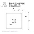 shower tray sizes Anzzi SHOWER - Shower Bases - Double Threshold White
