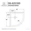 mud base shower floor Anzzi SHOWER - Shower Bases - Double Threshold White