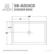 36x48 shower base Anzzi SHOWER - Shower Bases - Single Threshold White