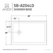bathroom shower pan sizes Anzzi SHOWER - Shower Bases - Single Threshold White