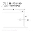 32 x 36 double threshold shower base Anzzi SHOWER - Shower Bases - Single Threshold White