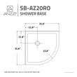 48 shower Anzzi SHOWER - Shower Bases - Double Threshold White