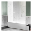 floating glass shower Anzzi SHOWER - Tubs Doors - Hinged Nickel