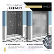 floating glass shower Anzzi SHOWER - Tubs Doors - Hinged Nickel