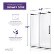 shower 60 x 36 Anzzi SHOWER - Shower Doors - Sliding Nickel