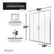 glass door over tub Anzzi SHOWER - Shower Doors - Sliding Nickel