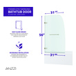 48 shower door Anzzi SHOWER - Tubs Doors - Hinged Nickel