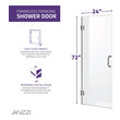 glass shower enclosure dimensions Anzzi SHOWER - Shower Doors - Hinged Chrome
