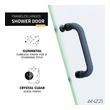 glass shower next to tub Anzzi SHOWER - Shower Doors - Hinged Black