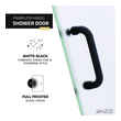 bathtub shower enclosure kits Anzzi SHOWER - Shower Doors - Hinged Black
