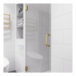 glass shower door with side panel Anzzi SHOWER - Shower Doors - Hinged Gold