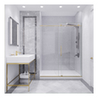 58 in shower door Anzzi SHOWER - Shower Doors - Sliding Gold