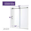 stand alone shower enclosure Anzzi SHOWER - Tubs Doors - Sliding Chrome