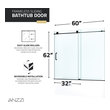 shower cubicle glass door Anzzi SHOWER - Tubs Doors - Sliding Black