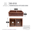 undermount kitchen sink 30 x 16 Anzzi KITCHEN - Kitchen Sinks - Farmhouse - Copper Copper