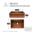 sink and drainboard Anzzi KITCHEN - Kitchen Sinks - Farmhouse - Copper Copper