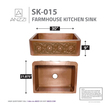 single drainer kitchen sinks Anzzi KITCHEN - Kitchen Sinks - Farmhouse - Copper Copper