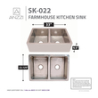 30 inch stainless steel apron front sink Anzzi KITCHEN - Kitchen Sinks - Farmhouse - Copper Nickel