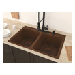 16 gauge stainless steel double bowl kitchen sink Anzzi KITCHEN - Kitchen Sinks - Drop-in - Copper Copper