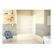 low bathtub with shower Anzzi SHOWER - Shower Walls - Alcove White