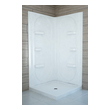 bathroom with bathtub and shower plan Anzzi SHOWER - Shower Walls - Corner White