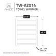 polished stainless steel towel rail Anzzi BATHROOM - Towel Warmers - Wall Mounted Chrome