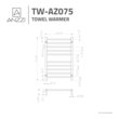 towel rail drying rack Anzzi BATHROOM - Towel Warmers - Wall Mounted Nickel