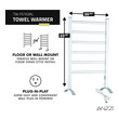 bath towel dryer Anzzi BATHROOM - Towel Warmers - Floor Mounted Aluminum