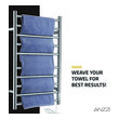 black towel warmer rack Anzzi BATHROOM - Towel Warmers - Wall Mounted Nickel