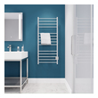 brushed steel towel holder Anzzi BATHROOM - Towel Warmers - Wall Mounted Chrome