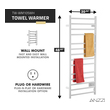hot towel rail Anzzi BATHROOM - Towel Warmers - Wall Mounted White