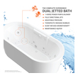  Atlantis BATHROOM - Bathtubs - Freestanding Bathtubs - Two Piece - Dual White