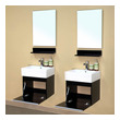 dark grey bathroom cabinets Bellaterra White Ceramic 